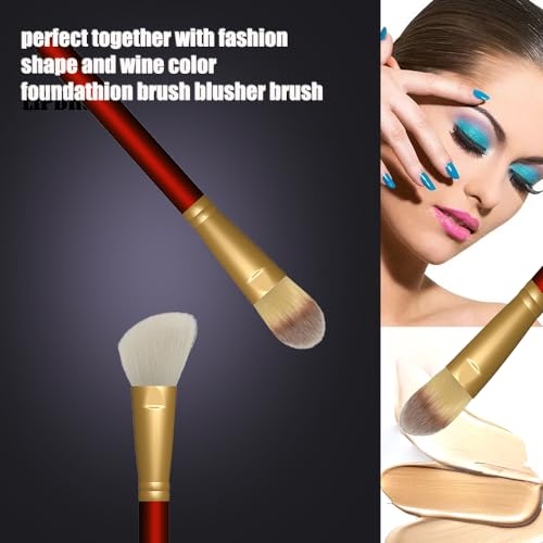 OYE A Set Of Goat Hair Makeup Brush Is More Than Just Goat Hair like Horse Hair makeup brushes and snythetic foundation brush with red handle and white goat hair as the best gift for birthday
