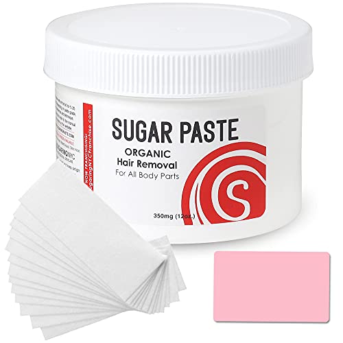 Sugar Paste by Sugaring NYC + Waxing Strips for Home Use, Applicator Card