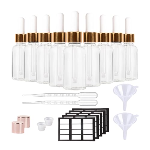 48P-1oz,Glass Dropper Bottle for Essential Oils Eye Dropper Small Travel Containers Tincture Bottles with Dropper