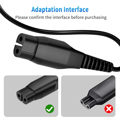 Amzpas 4.3V Charger Cord Fit for Philips Norelco One Blade QP2520 QP2521 QP2522 QP2510 QP2515 QP2620 QP2721 MG3710 MG3720 MG3730 MG3740 MG5700 QG3330 QT4000 A00390 Electric Trimmer Shaver