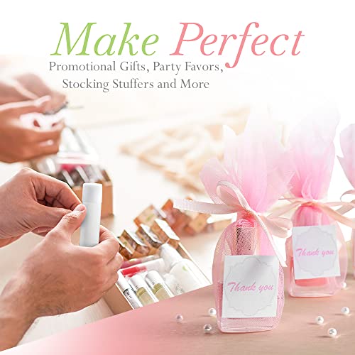 Lip Balm Bulk Unlabeled - Made in USA Bulk Chapstick - Natural Ingredients Vitamin E Shea Butter - Custom Chapstick Bulk For Party & Wedding Favors (100 Count, Cherry)