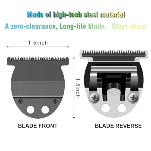 T-Blade Replacement,Trimmer Blade Compatible with oster Finisher Trimmer Model 59 and T-Finisher Trimmer Blades,Wide (Black)