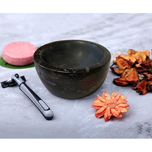 ShayVe Shaving Bowl for Shaving Soap & Cream ? Marble Shave Bowl For Soap & Cream ? Exquisite Heat Insulated Wet Kit Addition (Brown)