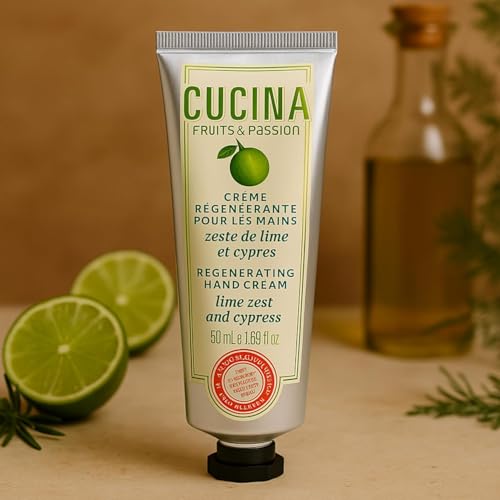 Cucina 6 Pack Regenerating Hand Cream Fruits & Passion Travel Size Set | Coriander Olive Tree | Lime Zest Cypress | Sea Salt Amalfi Lemon