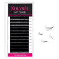 KOLYBEL Easy Fan Lash Extensions 0.05 Thickness Eyelash Extension D Curl 8-15mm Mix Lash Tray Auto Blooming Lash Extension Volume Lashes Extensions Lasting Self Fanning Lashes(0.05-D,8-15mm)