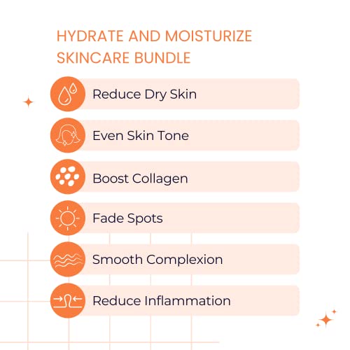 Noche Y Dia Hydrating and Moisturizing Vitamin C Bundle - Vitamin C Serum & Vitamin C Face Cream