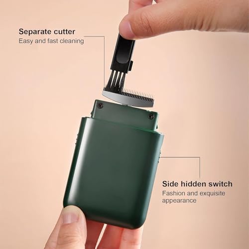 LinMei Men's Foil Shaver - USB Rechargeable Mini Portable Electric Shaver, Multifunction Stubble Trimmer with Pop-Up Sideburn Razor, Sensitive Skin Friendly for Beards, Ideal for Travel/Gym/Home