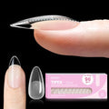 Beetles Tipex Lite Pre-Built Apex Nail Tips, Almond Medium,16 Sizes | 00-14, Flat-Nail Friendly Acrylic Tips for Natural Nail Beds, Easy for Beginner DIY