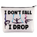 BWWKTOP Aerialist Cosmetic Makeup Bag Aerial Yoga Gifts I Don't Fall I Drop Aerial Dancer Makeup Zipper Pouch Bag Aerial Silk Gifts (I Don't Fall)