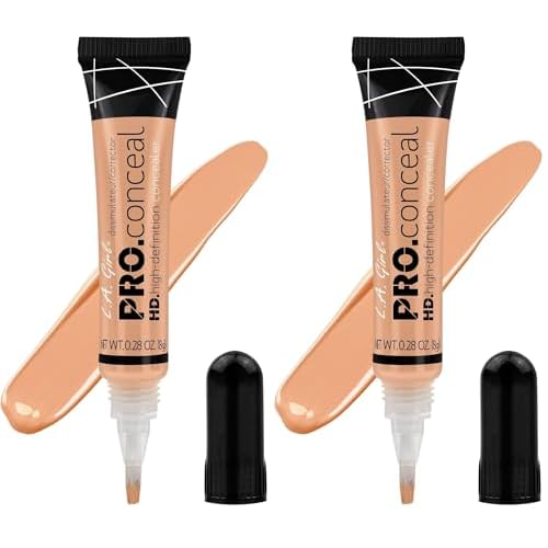 L.A. Girl Pro Concealer, Natural, 0.28 Ounce (LAX-GC972-A) (Pack of 2)