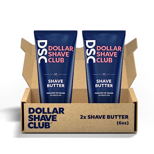 Dollar Shave Club 6 Blade 8 Count Razor Refills and 2 Pack Shave Cream with Aloe and Oils