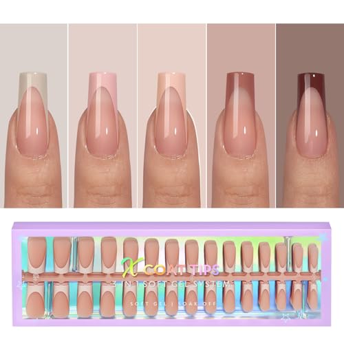 btartboxnails XCOATTIPS French Square Nails French Protecting DUO