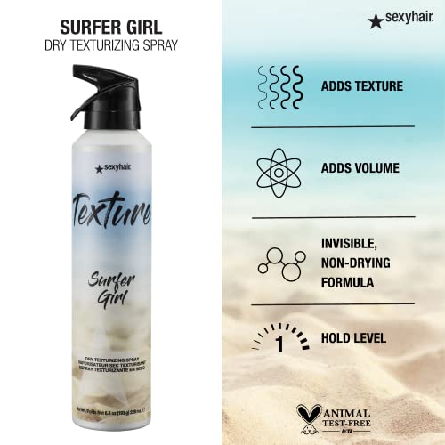 SexyHair Texture Surfer Girl Dry Texturizing Spray | Maintains Natural Shine | Up to 24 Hour Humidity Resistance | All Hair Types