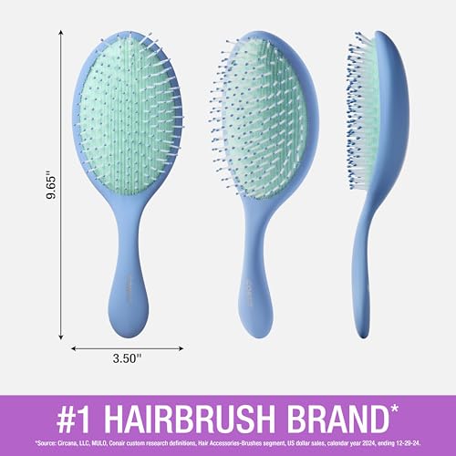 Conair No Frizz Days XL Smooth Cushion Hairbrush - Detangling Hairbrush- Hair Brush- Reduces Frizz - detangler hair brush - hair brushes for women