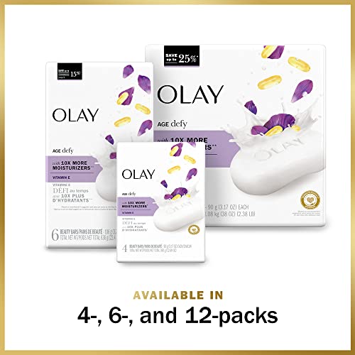 Olay Age Defying Beauty Bar Soap, 4 ct (Pack of 2)