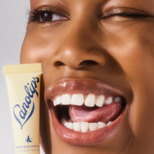 Lanolips Lip Treatment Duo - Banana Balm Lanolin Gloss for Long Lasting Hydration (12.5g) + Lemonaid Lanolin Lip Treatment - Clear Gloss and Exfoliant (12.5g)