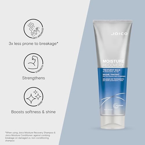 Joico Moisture Recovery Treatment Balm | For Thick, Coarse, Dry Hair | Replenish Moisture | Restore Smoothness & Elasticity | Strengthen Hair | Reduce Breakage & Frizz | With Jojoba Oil & Shea Butter