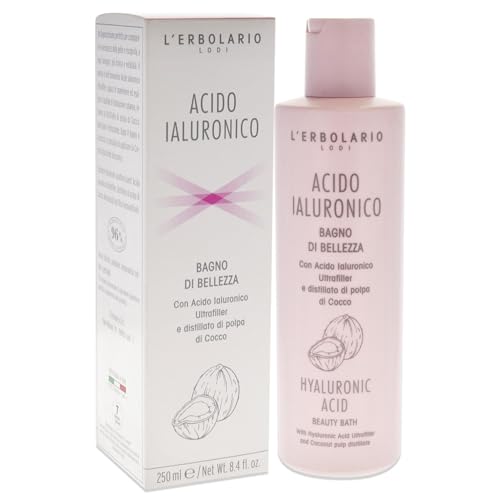 L'Erbolario Hyaluronic Acid Beauty Bath Gel - Prevents Dryness - Leaves Body Feeling Toned And Soft - Helps Maintain And Enhance Skin's Moisture Levels - Paraben Free - Long Lasting - 8.5 Oz