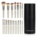 My Beauty Spot Professional Makeup Brush Set (18-Piece) with Travel Container ? Soft Synthetic Make Up Brushes for Face, Foundation, Powder, Concealer & Eyes