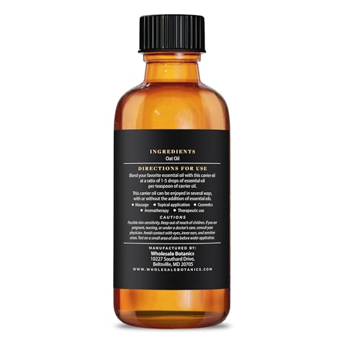Wholesale Botanics Oat Oil | Cold-Pressed Carrier Oil Lightweight Moisturizer for Skin & Hair | For Soaps, Lotions, & Candles | Vegan & Cruelty Free (2 fl oz)