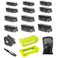 Norelco O blade Shaver Guide Combs Fits for Hair Guards 0.5/1/1.5/2/2.5/3/3.5/4//4.5/5/7/9 MM 17 Pcs for QP2520 QP2530 QP2630 QP2620 QP2521 QP2522 QP6510