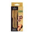 Hollywood Browzer Hair Removal and Dermaplaner Duo - Peach Fuzz and Eyebrow Razor for Women - Eyebrow Grooming Kit - Gold - 2 pc