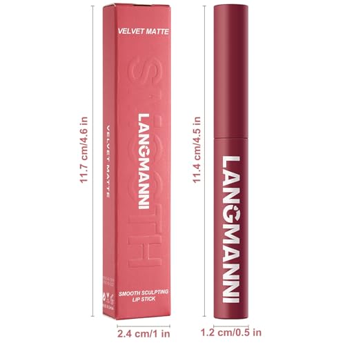 Matte Lipstick for Women Lipstick Matte Set with Retractable and Long-Lasting Pigmented Lip Sticks for Smoothly Lip Makeup (6 Pcs Dark Color Series)