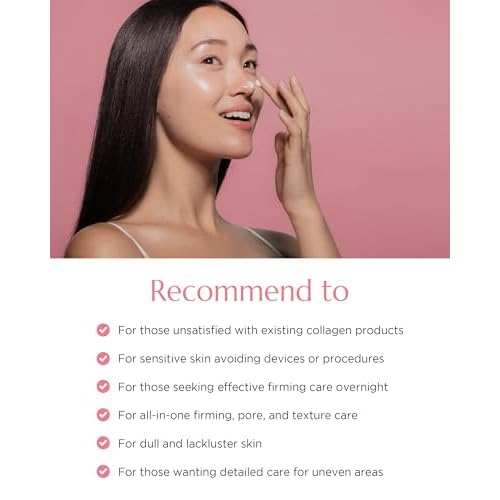 CHICHO Bouncy Glow Overnight Wrapping Peel-Off Mask (2.03 oz) ? Vegan 300Da Hibiscus Collagen Film Mask for Glass Skin & Elasticity, Korean Sleeping Face Pack, Sensitive Skin