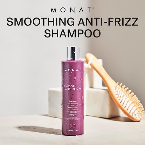 MONAT Smoothing Anti-Frizz¢â Shampoo - Humidity Protection, Frizz Control with REJUVENIQE¢ç & Tropical Butters, Velvety Fragrance, 237 ml (8 fl. oz.)