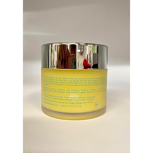 Nardo's Natural Body Balm / 4 oz - Organic Belly & Body Butter, Foot Balm, Baby Rash Relief, Infused with Organic Oils - Enriched Formula for Dehydrated, Damaged & Flaky Skin (Pack of 1)