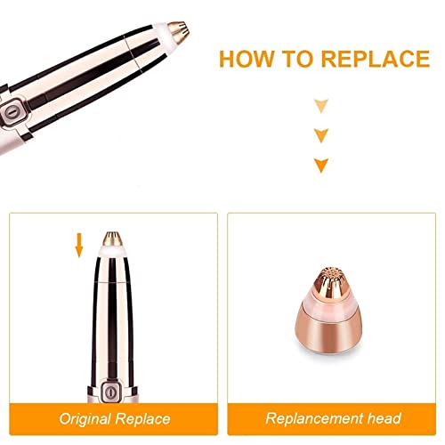 For Finishing Touch Flawless Brows Eyebrow Pencil Hair Remover Replacement Head,As Seen On TV,Upgraded 18K Gold With Cleaning Brush (18K-Gold-4pcs)