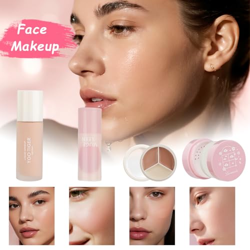Makeup Sets For Women Full Kit Makeup Kit For Girls Teens Gift All in One Compact Pink Makeup Set