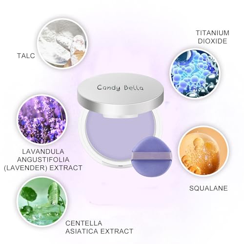 Matte Foundation Powder, Jelly Setting Powder with Mini Puff, Powder-free Oil Control Face Pressed Powder Creates Long-Lasting Silky Blurring Waterproof Makeup