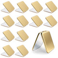 Compact Mirror, Pocket Travel Makeup Mirror for Purse, Metal Square Shell, 2-Sided 1X/2X Magnifying, Portable, Folding, Handheld, Gold,12 Pack