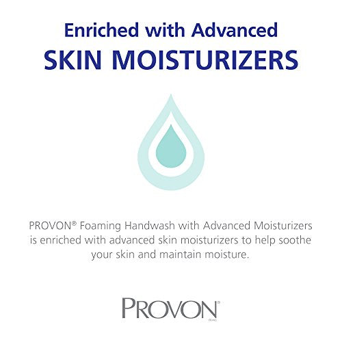 GOJO PROVON Foaming Handwash with Advanced Moisturizers, Cranberry Fragrance, 1200 mL Foam Hand Soap Refill for PROVON TFX Touch-Free Dispenser (Pack of 2) - 5385-02