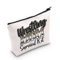 LEVLO Wrestling Mom Cosmetic Bag - Survival Kit Make Up Zipper Pouch Bag - Wrestling Merchandise