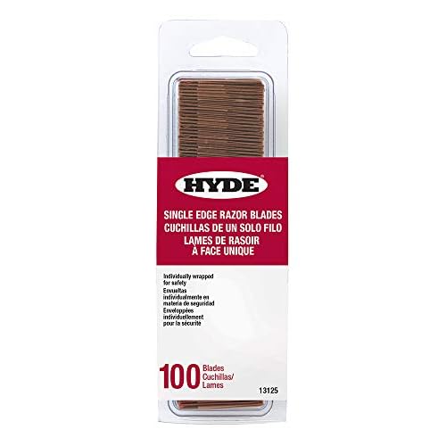 HYDE 13125 Single Edge Razor Blades, 100 Pack