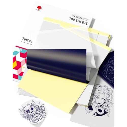 Phomemo Tattoo Transfer Paper 8.5" X 11" - 100 Sheets of Stencil Paper, Tattoo Transfer Kit - for Tattoo Artists and Enthusiasts, Compatible with TP81, Itari A886, TATTMUSE Tattoo Machines