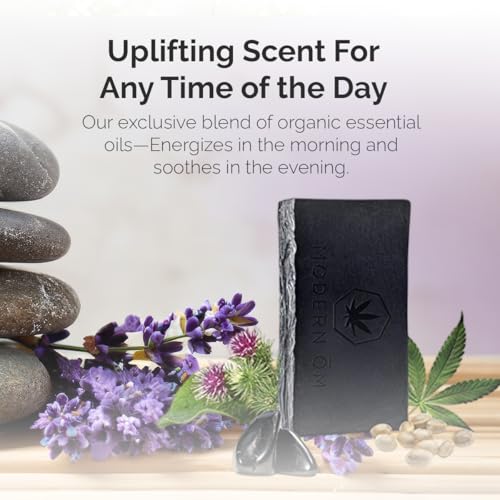 Modern ?M Shungite Recharge Bar Soap | Vegan, Non-GMO Soap for All Skin Types Face and Body | Made In U.S.A (1 Count (Pack of 1)