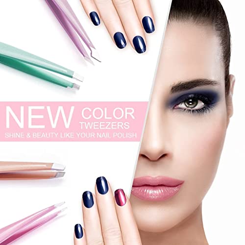 MAYKI Eyebrow Tweezers Set 6 PCS & Tweezers for Women 6PCS