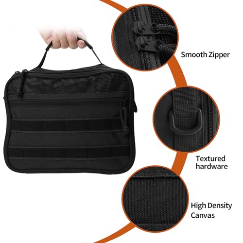 SMONT Toiletry Bag for Men Travel Toiletry Organizer Dopp Kit Travel Organizer Toiletries Bag Shaving Hygiene Bag Bathroom Hanging Men's Toiletry Bag for Short Trips Black