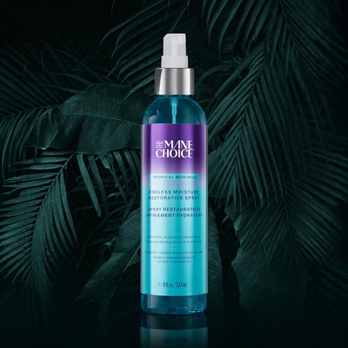 The Mane Choice Tropical Moringa Sweet Oil & Honey Endless Moisture Restorative Hair Spray, Supports Natural Hair Growth & Retention, Hydrating Curl Refresher & Shine Spray, Fights Frizz, 8 Fl Oz