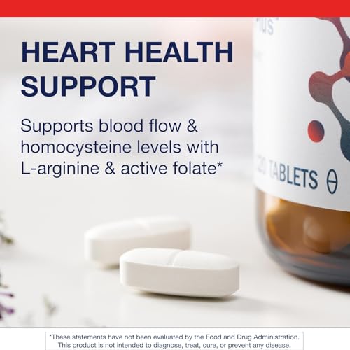 Metagenics Arginine Plus - 1.5 g L?Arginine with Methyl Folate (L?5?MTHF) - Supports Healthy Blood Flow, Circulation & Heart Health - Non?GMO, Gluten?Free, Vegetarian - 120 Tablets
