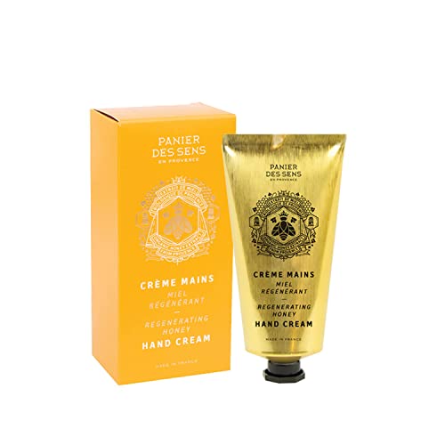Panier des Sens - Exfoliating Liquid Hand Soap + Hand Cream - with Organic Honey Extract - Natural Exfoliation + Skin Moisturizing - 97% Natural Ingredients Hand Care Made in France