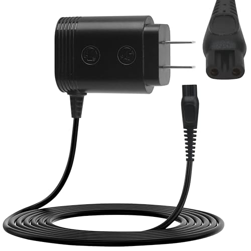 Charger Cord Fits for Philips Norelco HQ8505, Razor Shaver Charger for Series 3000 5000 9000 2000 2300 7000 Mg7750 Mg7790 8500x Trimmer Select Models, Wall Charge Power Transformer Replacement, 15V