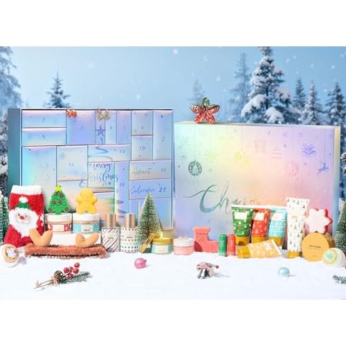 Spa Gifts for Women Bath Gift Set, 24 Pc Vanilla Coconut Luxury Bath Sets, Relaxing Spa Care Package Self Care Box Thank You Christmas Gifts for Women Mom Teen Girl Sister Friend Her Wife Girlfriend