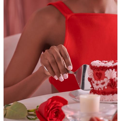 KISS colorFX by imPRESS Valentine¡¯s Day Press On Nails, ¡®Cherished¡¯, Pink Short Squoval, IMPROVED adhesive, Up to 10-Day Hold, Nail Kit Includes 30 Fake Nails, Prep Pad, Manicure Stick, Mini Nail File