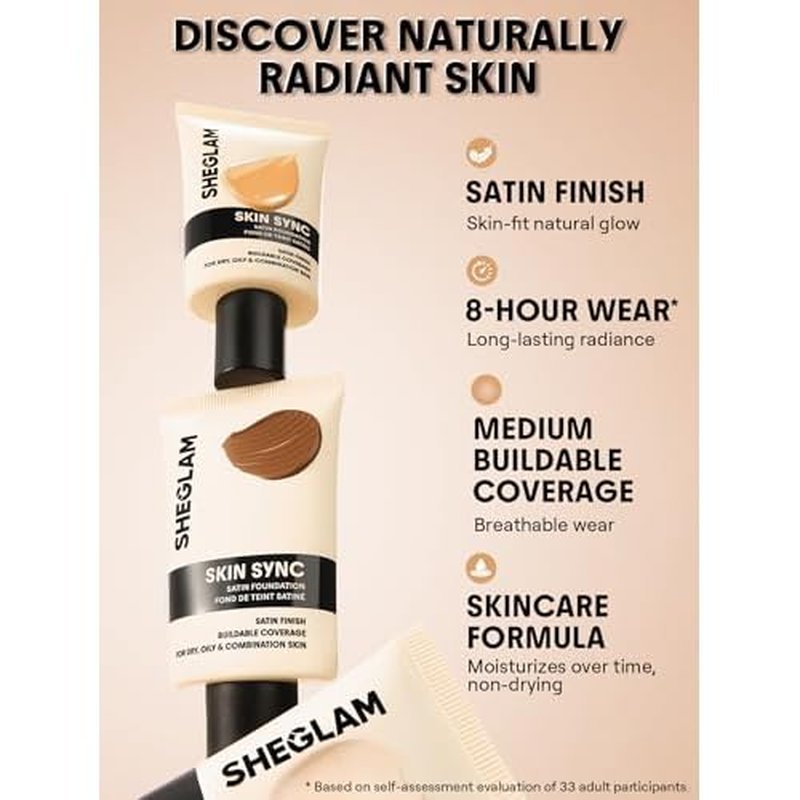 SHEGLAM Skin Sync Satin Foundation-Nude