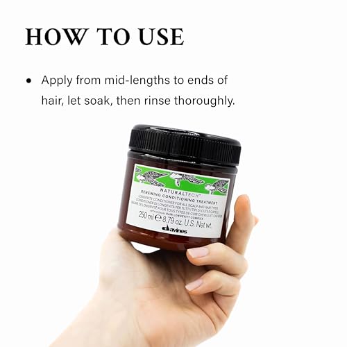 Davines Naturaltech Renewing Conditioning Treatment, Anti-Aging & Maintenance for All Hair Types / Aging - With Hair Longevity Complex - Prolongs Hair Lifecycle, 8.45 Fl Oz