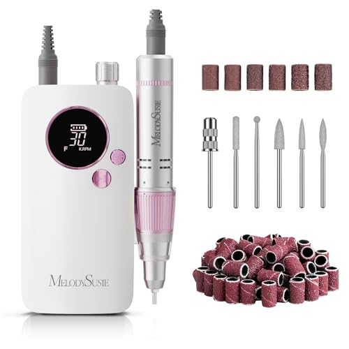 MelodySusie Entry-Level Clip-On Rechargeable Nail Drill, SC320F 30000RPM E-File with Pastel & Colorful Design for Manicure Shaping & Gel Removal, Ideal for Training, Nail Art Practice & Home Use.